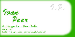 ivan peer business card